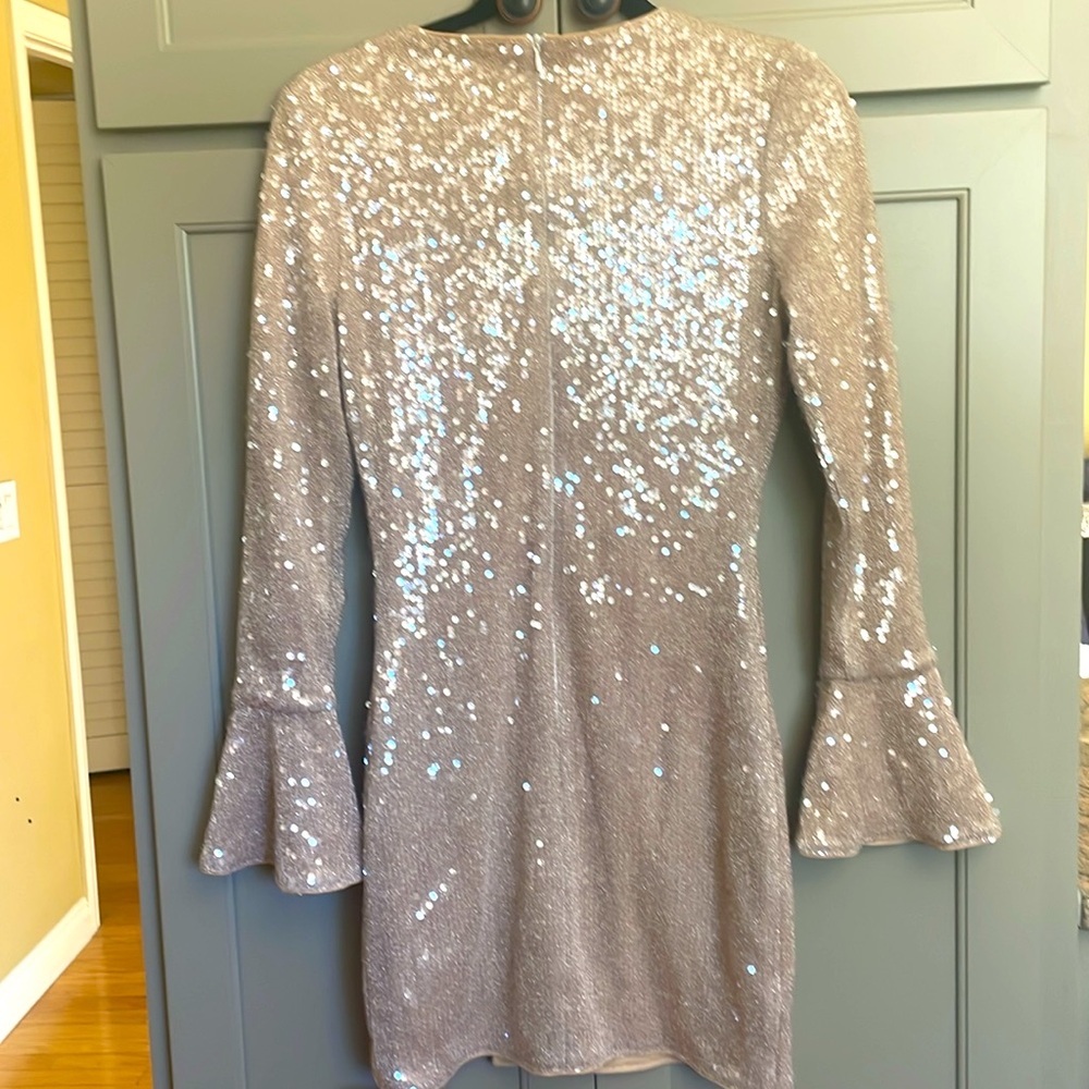 NWT CUPSHE Sequin Flared Sleeve Maxi Dress - Picture 12 of 14